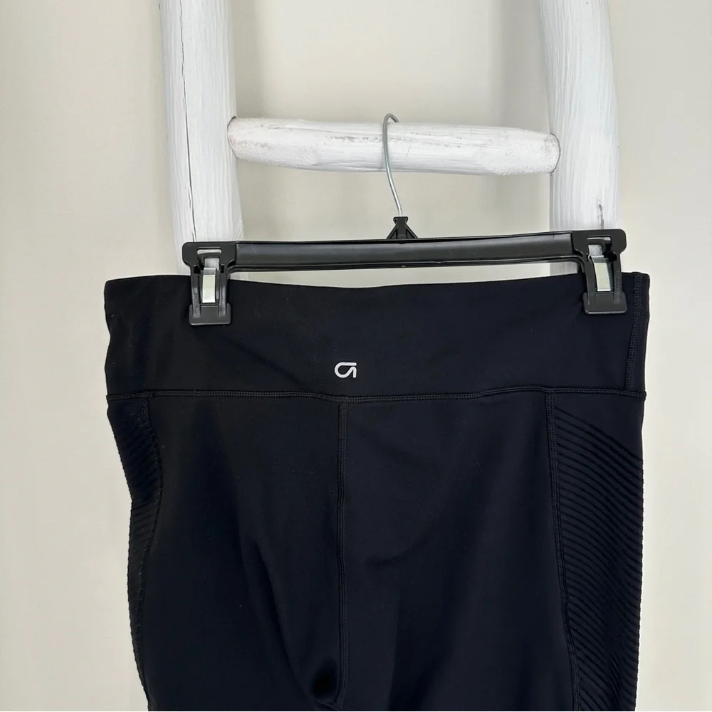 GAP Fit Sculpt Compression Moto Leggings Black Size Large